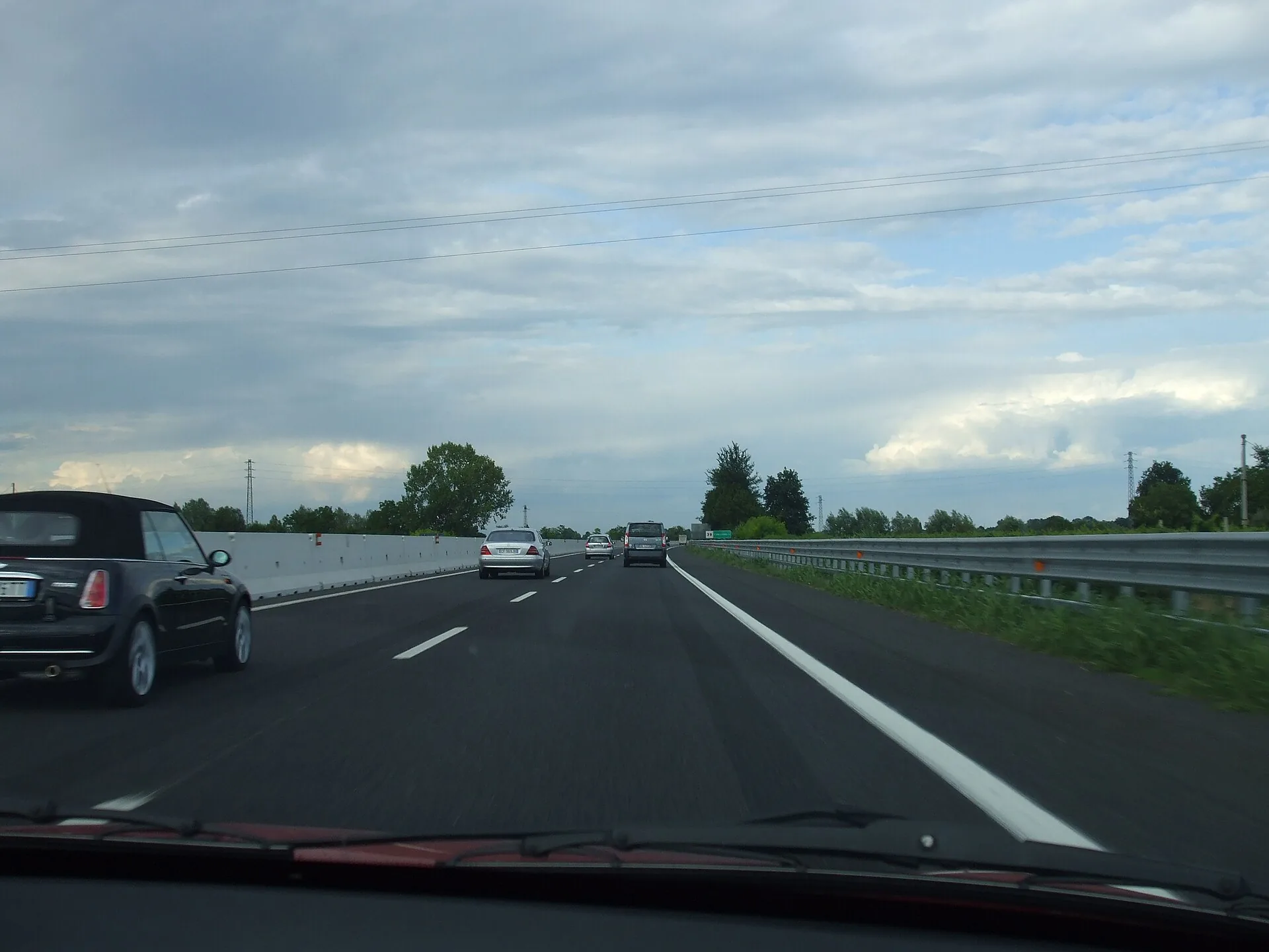 Autostrada A4 nel tratto veneto tra San Donà di Piave e Udine, verso il litorale